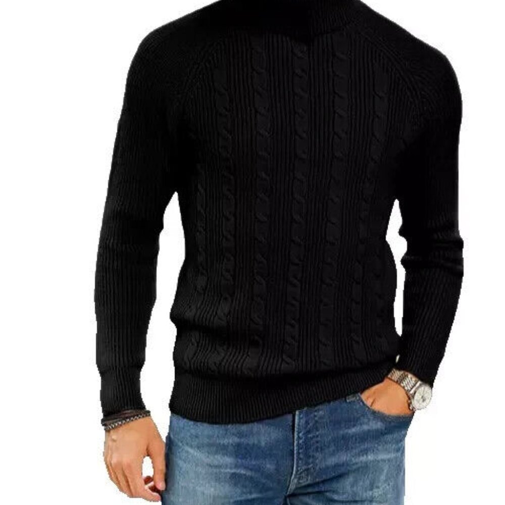 JMIERR Men’s Slim Fit Ribbed Knitted Turtleneck Sweater